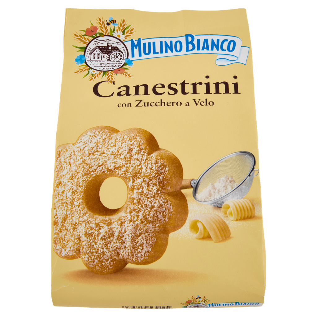 Mulino Bianco Canestrini 200 g – italienische Kekse mit Puderzucker