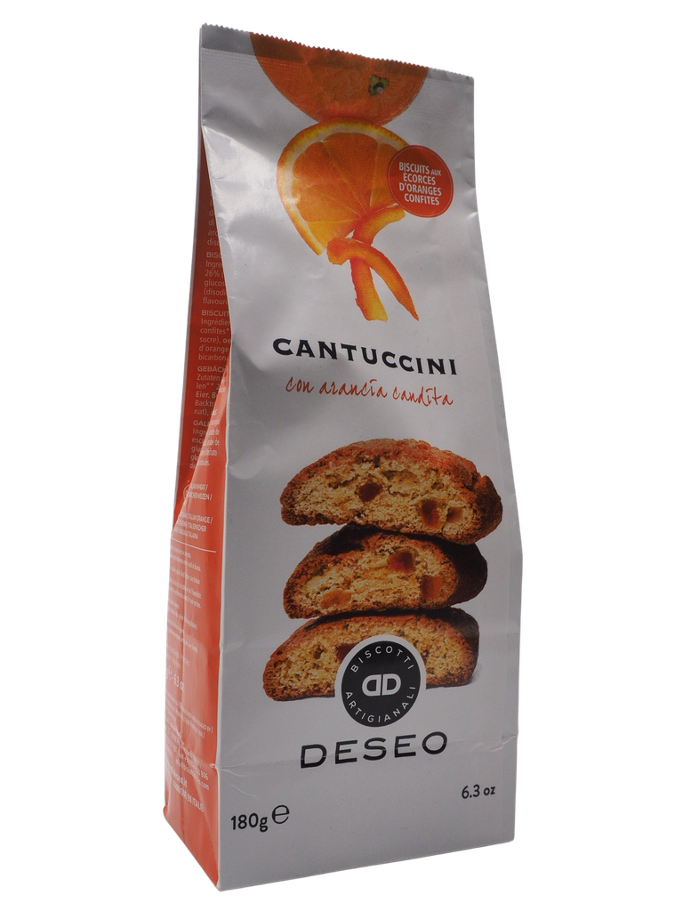 Deseo Cantuccini mit kandierter Orange 180 g, italienisches Gebäck aus der Toskana