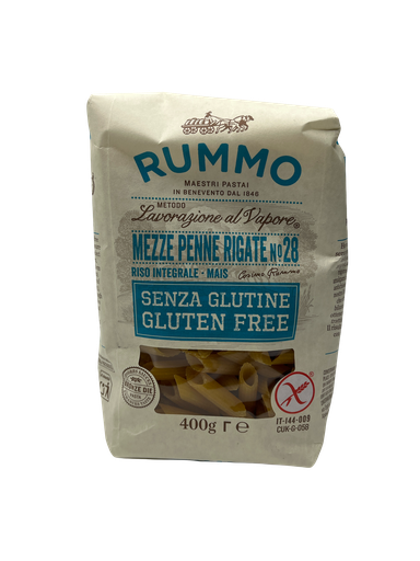 [54354] Rummo Mezze Penne rigate n.28 glutenfrei