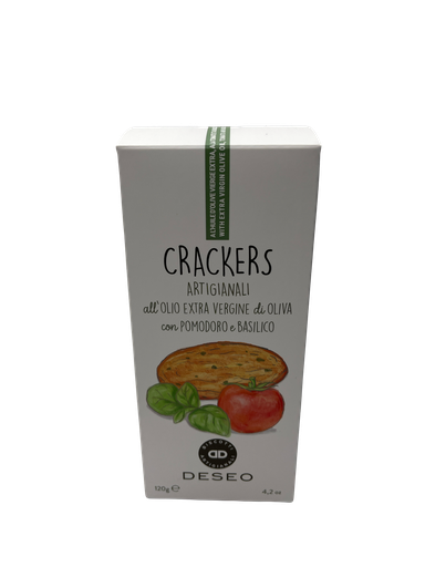 [345676] Deseo Cracker m. nativ. Olivenöl extra,Tomaten, Basilkum