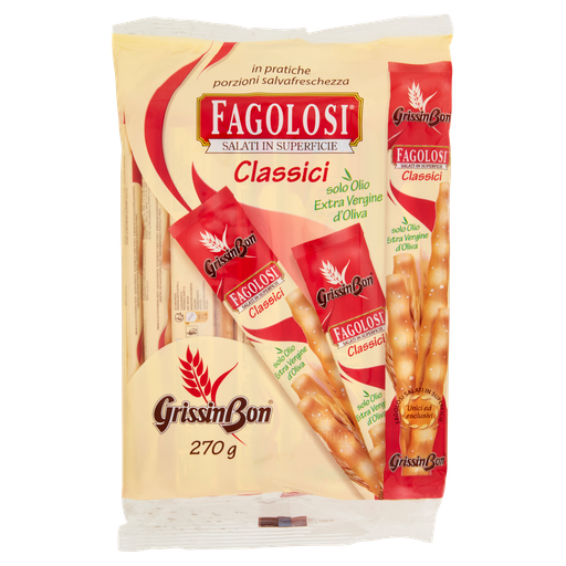 Grissinbon Fagoloso Classico Multipack 270 g – grissini salati all’olio extravergine d’oliva